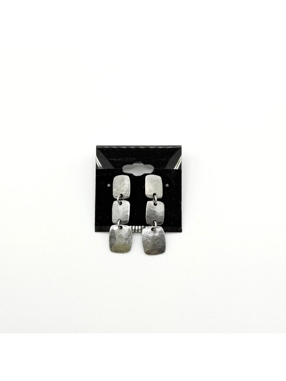 James Avery Retired Hammered Square Earrings 925 Sterling Silver